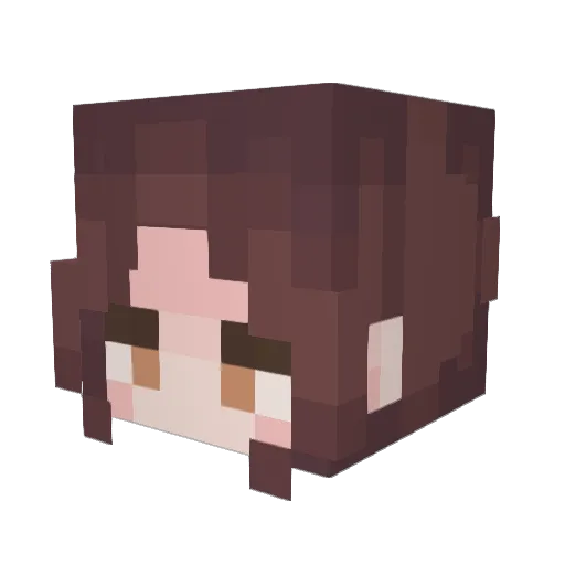 Zena666 Minecraft avatar head, 3D render