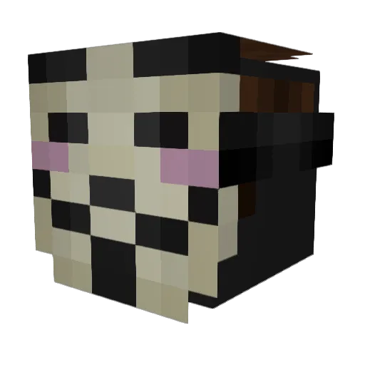 ZenaaX Minecraft avatar head, 3D render