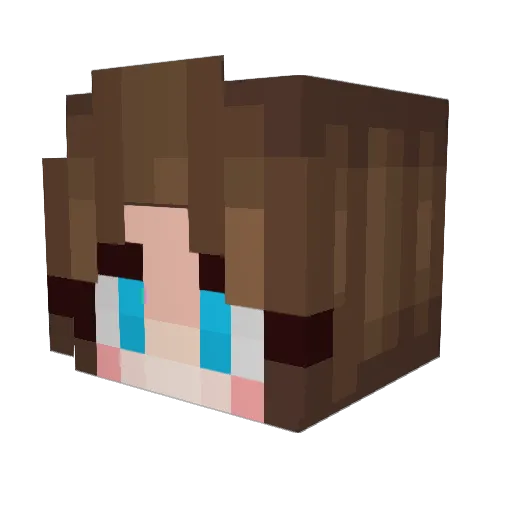 Zenaros Minecraft avatar head, 3D render