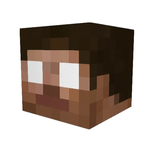Zenbater Minecraft avatar head, 3D render