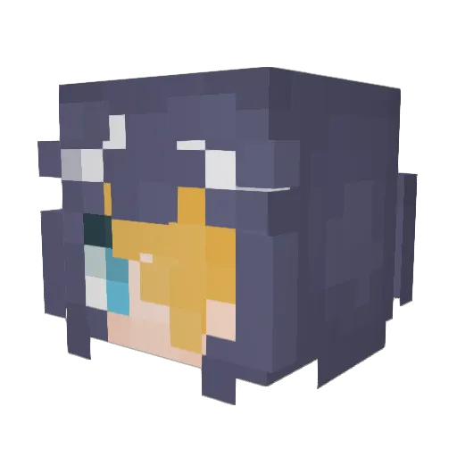 Zencatty Minecraft avatar head, 3D render