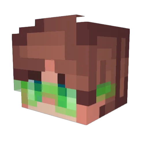 Zenchik Minecraft avatar head, 3D render