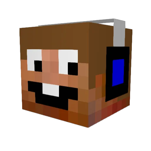 Zencom Minecraft avatar head, 3D render