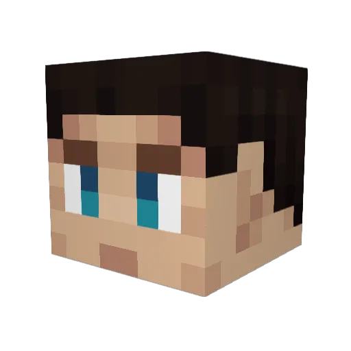 Zendal12 Minecraft avatar head, 3D render