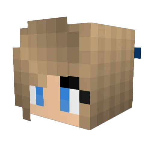 Zendala Minecraft avatar head, 3D render