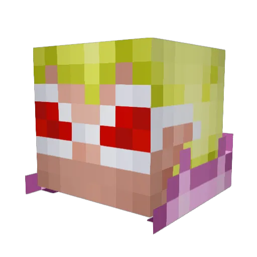 Zendax408 Minecraft avatar head, 3D render