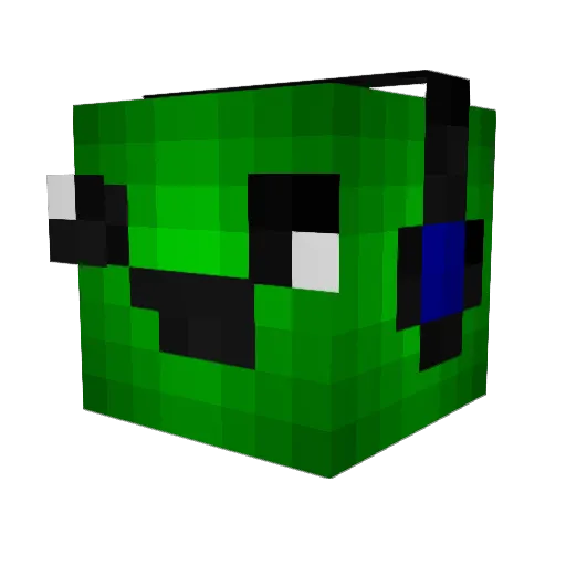 Zender11101 Minecraft avatar head, 3D render