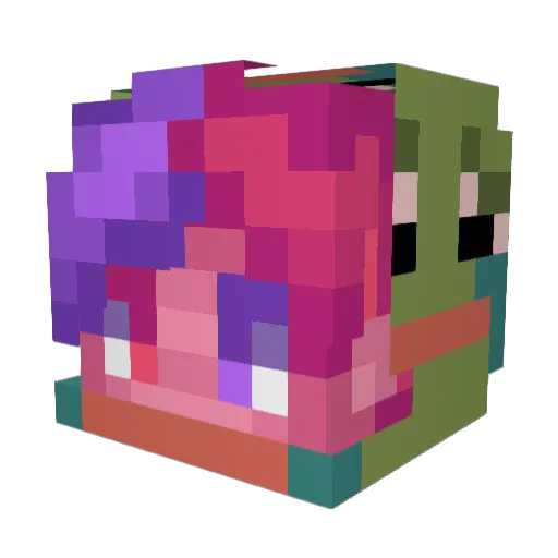 ZenderliTach Minecraft avatar head, 3D render