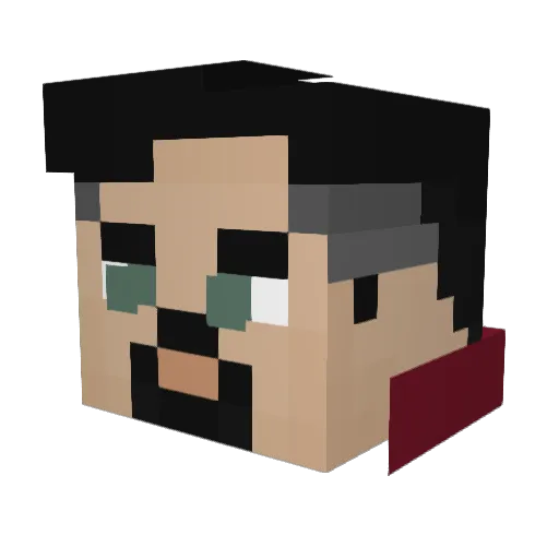 ZendiPillar Minecraft avatar head, 3D render