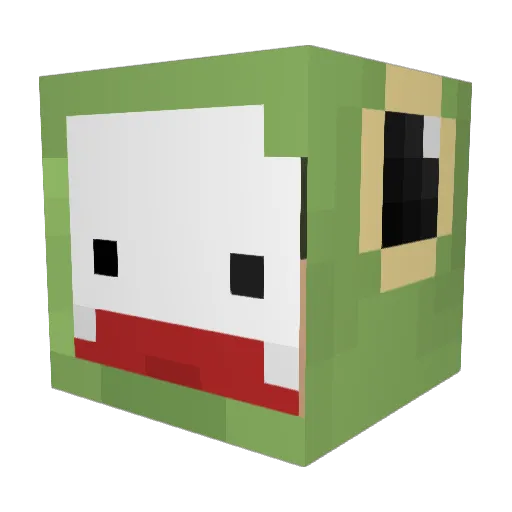 Zendome Minecraft avatar head, 3D render