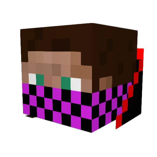 Zendrog Minecraft avatar head, 3D render