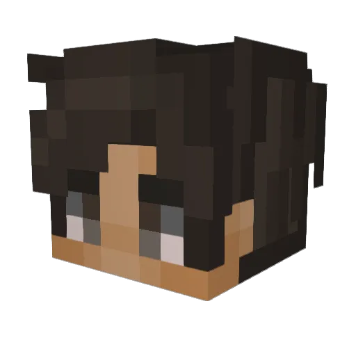 Zendrohh Minecraft avatar head, 3D render