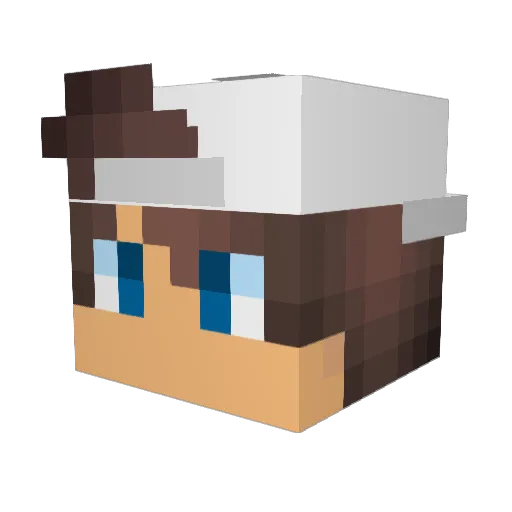 ZeneRentner Minecraft avatar head, 3D render