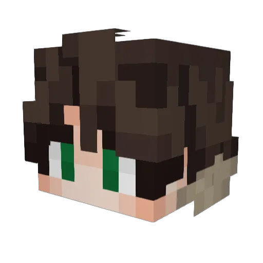 ZeniBun Minecraft avatar head, 3D render