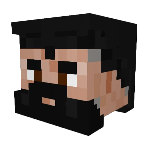 Zenil18 Minecraft avatar head, 3D render