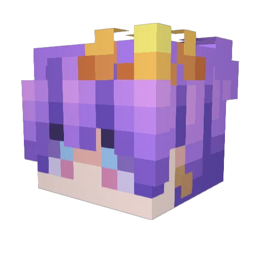 ZeninVTT Minecraft avatar head, 3D render