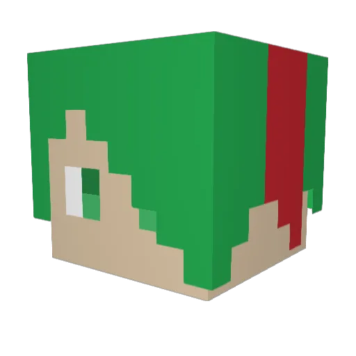 Zeninja2112 Minecraft avatar head, 3D render