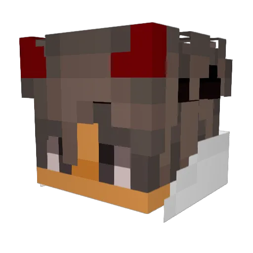 ZenithGOD Minecraft avatar head, 3D render