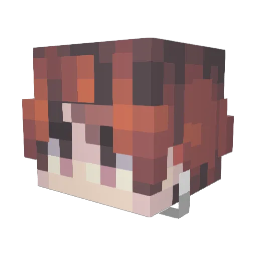 Zenitso Minecraft avatar head, 3D render