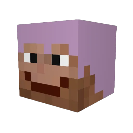 Zenitsu123 Minecraft avatar head, 3D render