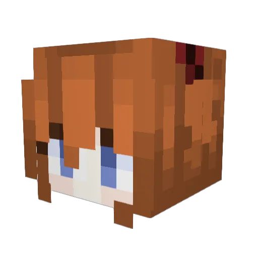 Zenityy Minecraft avatar head, 3D render