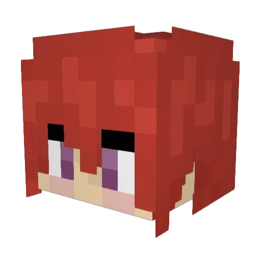 Zeniwai Minecraft avatar head, 3D render