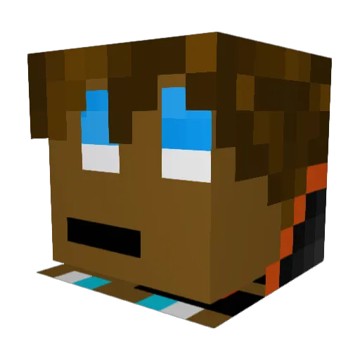 ZenixG1 Minecraft avatar head, 3D render