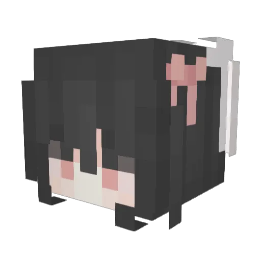 Zenjika Minecraft avatar head, 3D render