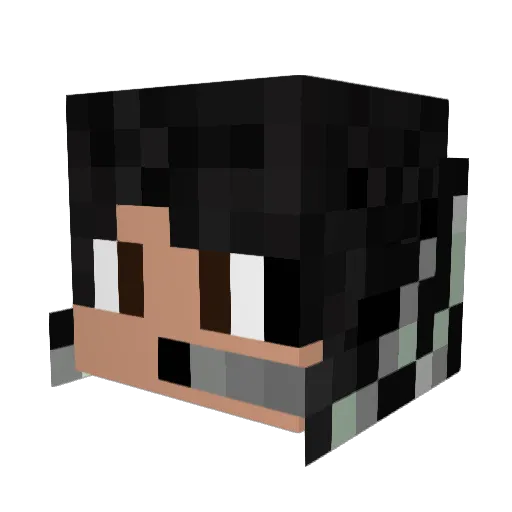 Zenkari Minecraft avatar head, 3D render