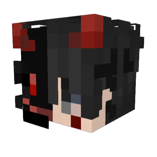 Zenkat0 Minecraft avatar head, 3D render
