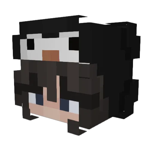 Zenkhiro Minecraft avatar head, 3D render