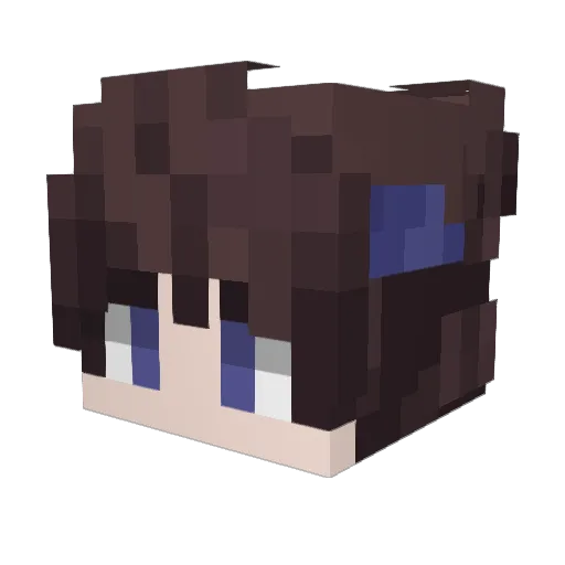 ZenkiTT Minecraft avatar head, 3D render