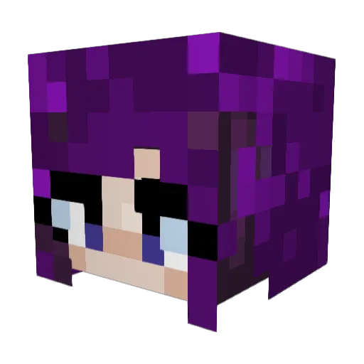 Zenkochan Minecraft avatar head, 3D render