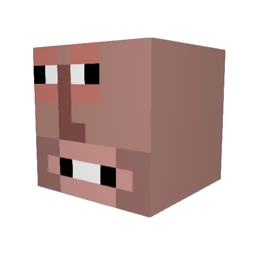 Zenkron_ Minecraft avatar head, 3D render