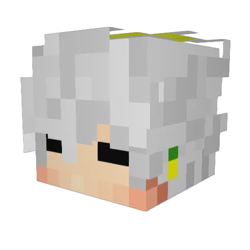 ZenkuXy Minecraft avatar head, 3D render