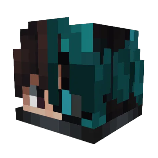 ZenmanBattle Minecraft avatar head, 3D render