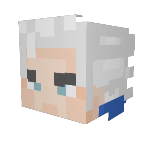 Zennderr Minecraft avatar head, 3D render