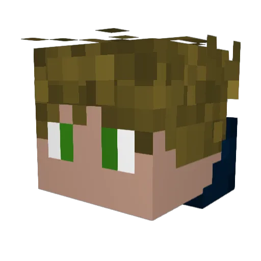 Zennoh Minecraft avatar head, 3D render