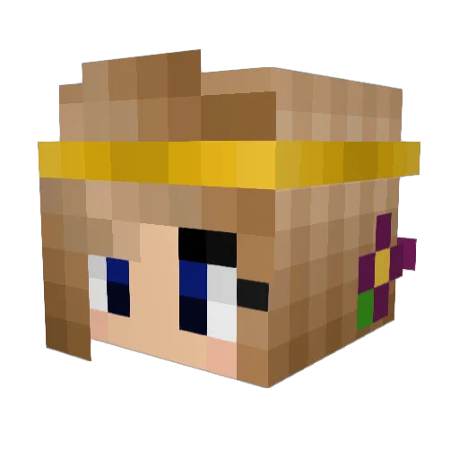 Zennox25 Minecraft avatar head, 3D render