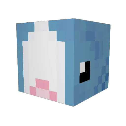 Zeno032 Minecraft avatar head, 3D render
