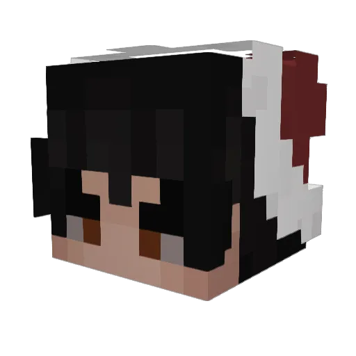 ZenoAkuma Minecraft avatar head, 3D render