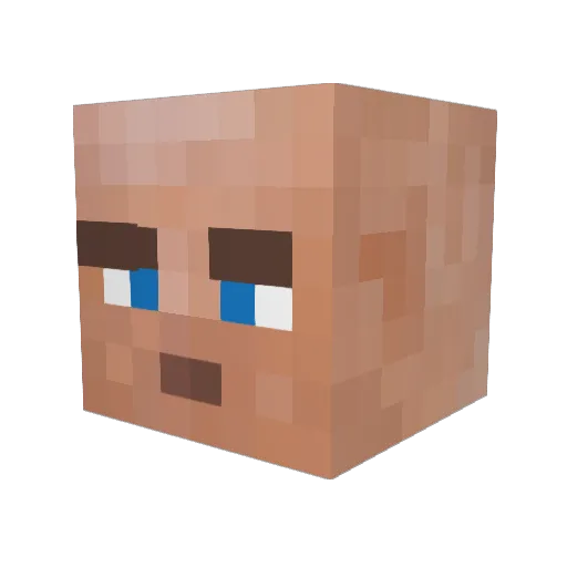 ZenoFax Minecraft avatar head, 3D render