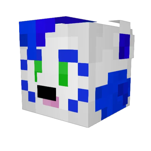 Zeno_Pup Minecraft avatar head, 3D render