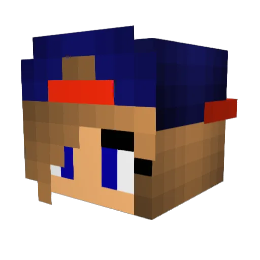 Zenoh Minecraft avatar head, 3D render