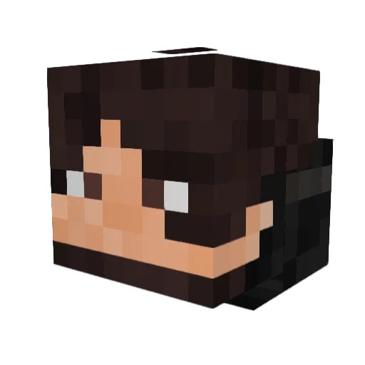 Zenohert Minecraft avatar head, 3D render