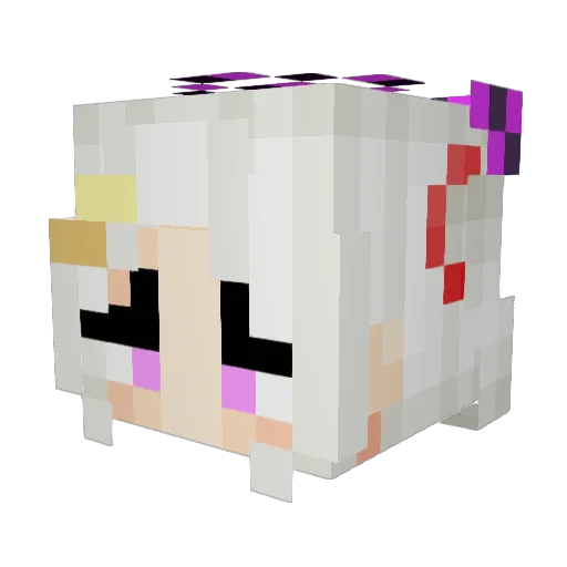 ZenooonF Minecraft avatar head, 3D render