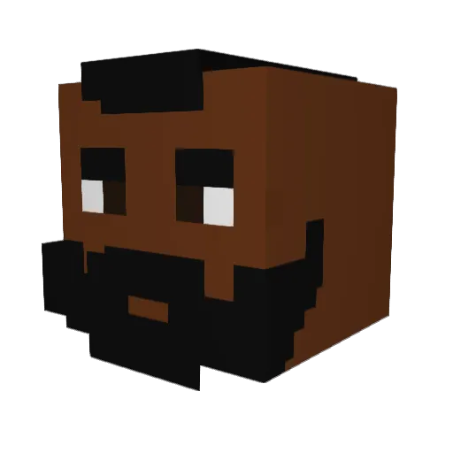 Zenou0813 Minecraft avatar head, 3D render
