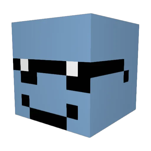 Zenox13 Minecraft avatar head, 3D render