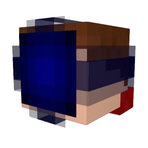 Zenox3158 Minecraft avatar head, 3D render