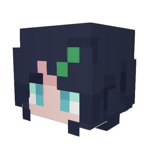 ZenpaiVT Minecraft avatar head, 3D render
